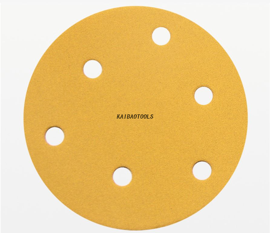  5 inch 6 holes Aluminum oxide Sanding Disc 5inch (125mm) Velcro or PSA 