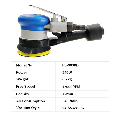 PANDAS 3-inch self-cleaning sandpaper machine pneumatic polishing machine high-speed polishing machine car polishing and waxing machine tools