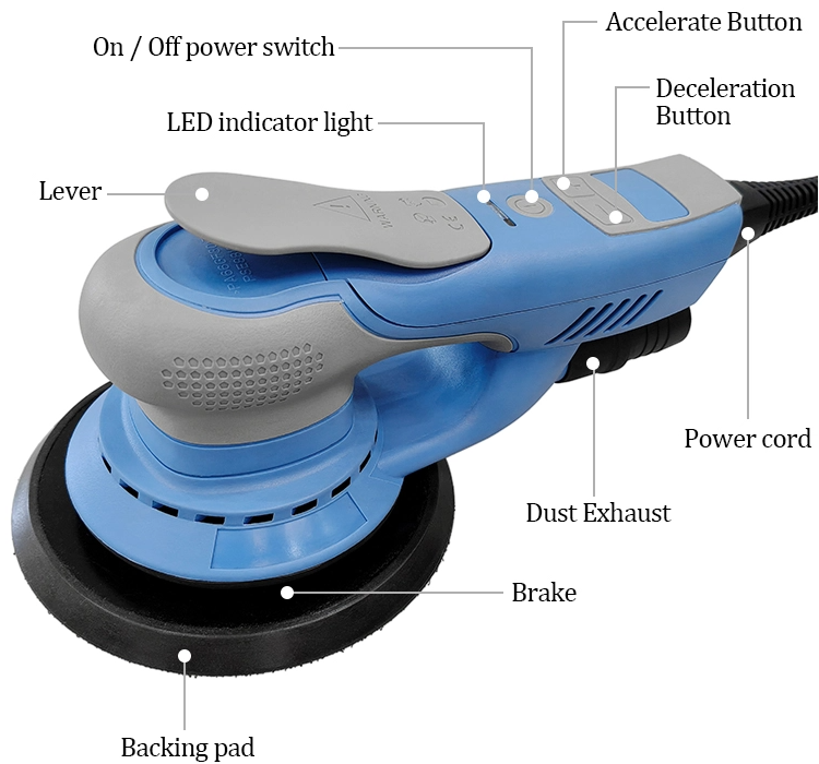  pneumatic random orbital sander