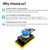 PANDAS 90x180mm Non-Vacuum Pneumatic Orbital Sander Rectangular Air Sanding Machine Hook & Loop Pad Hand Sanding Tool for Auto Body Paint Wood Furniture Polishing