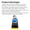 PANDAS 90×180mm Self‑Vacuum Pneumatic Sander Square Orbital Air Sander Industrial‑Grade Sanding Machine for Auto Body Woodworking Furniture Polishing and Putty Grinding