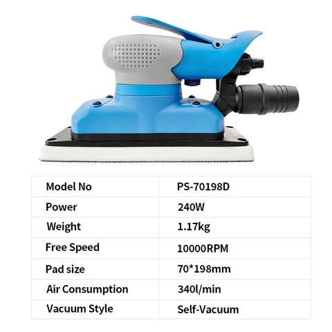 Pandas 70x198mm Self-Vacuum Pneumatic Polisher Car Wood Furniture Sanding Machine
