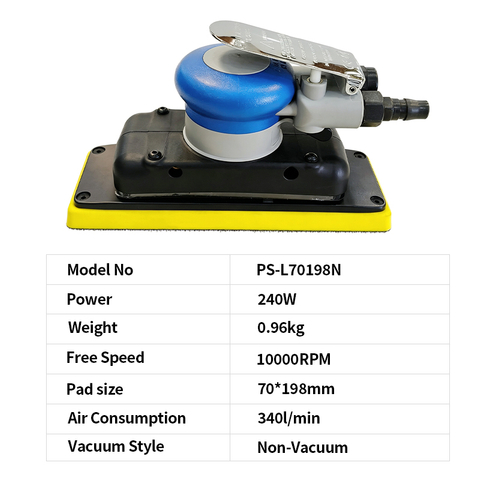 PANDAS Grinding Machine Non Vacuum Pneumatic Polishing Machine 70 * 198 Rectangular Dust free Dry Grinding Machine Industrial Sandpaper Machine Automotive Putty