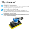 PANDAS 90×180mm Central Vacuum Pneumatic Sander Square Air Orbital Sander for Auto Body Wood Furniture Surface Polishing and Sanding Work